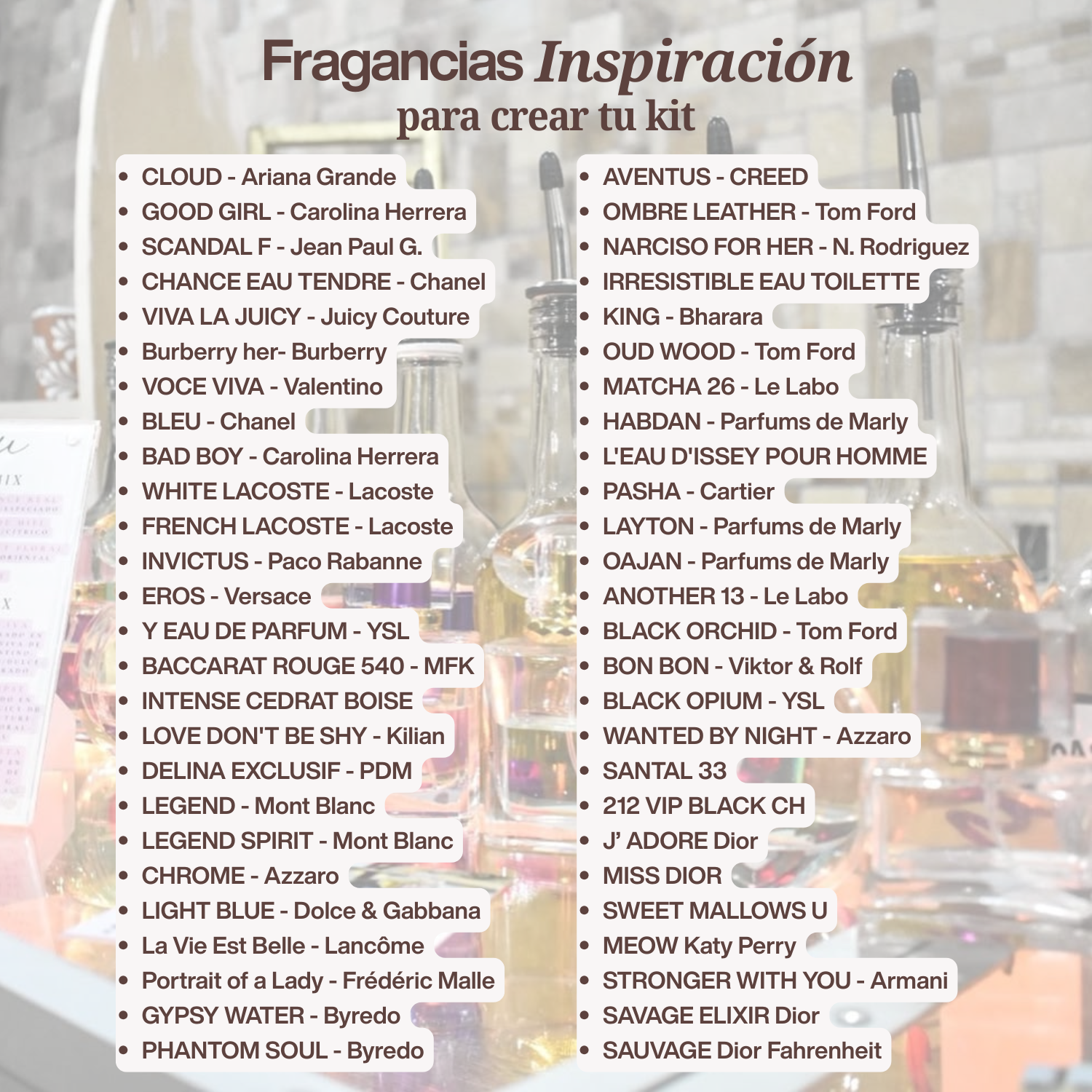 Perfumes de bolsillo al Mayoreo